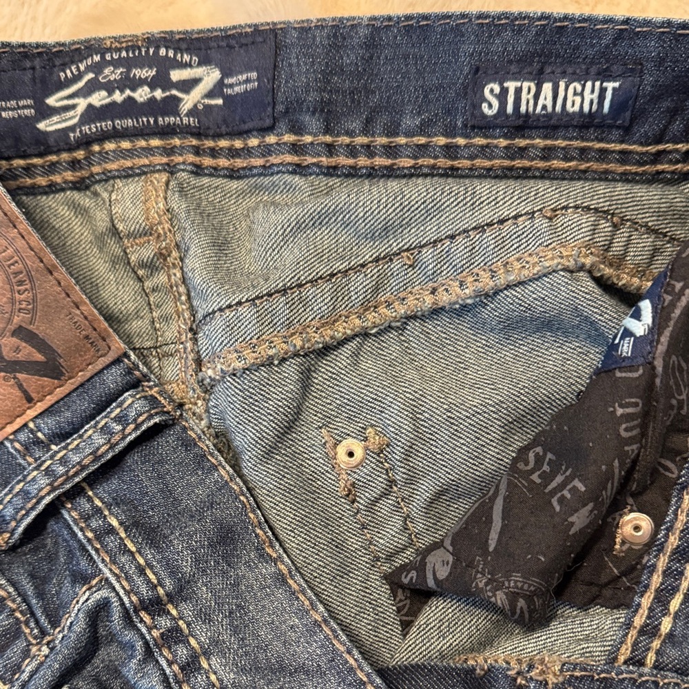Seven7 Dark Blue Flare Jeans - Picture 5 of 7